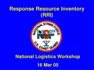 Response Resource Inventory (RRI)