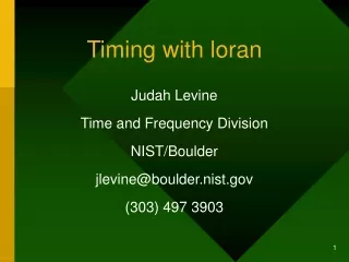 Timing with loran