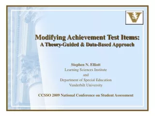 Modifying Achievement Test Items: A Theory-Guided &amp; Data-Based Approach