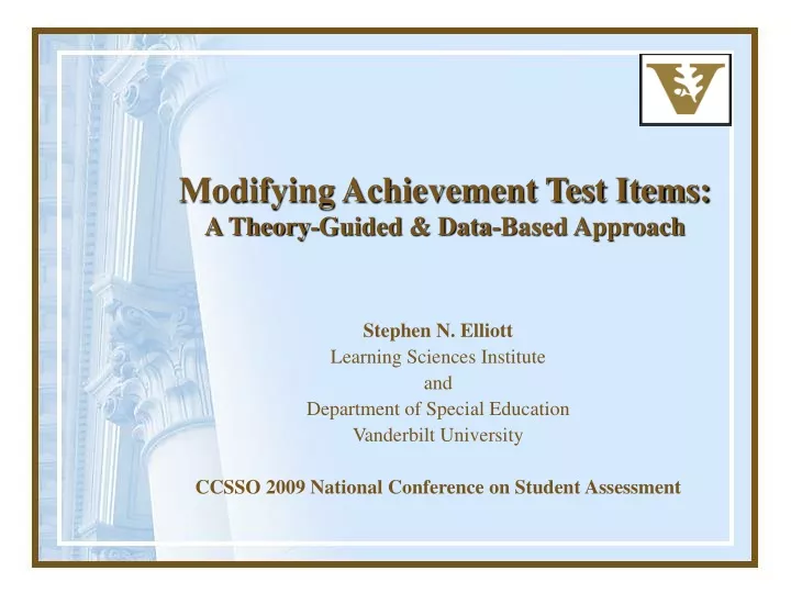 modifying achievement test items a theory guided data based approach