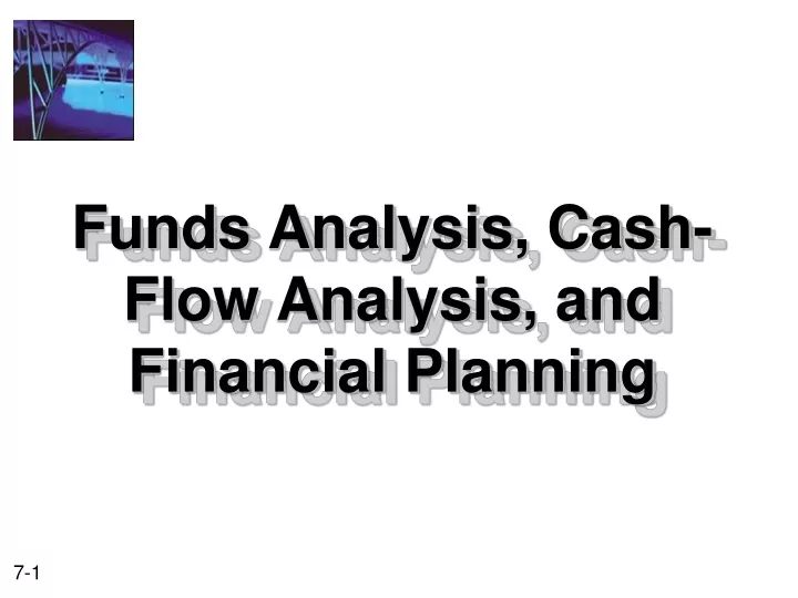 funds analysis cash flow analysis and financial planning