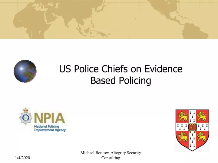 us police chiefs on evidence based policing