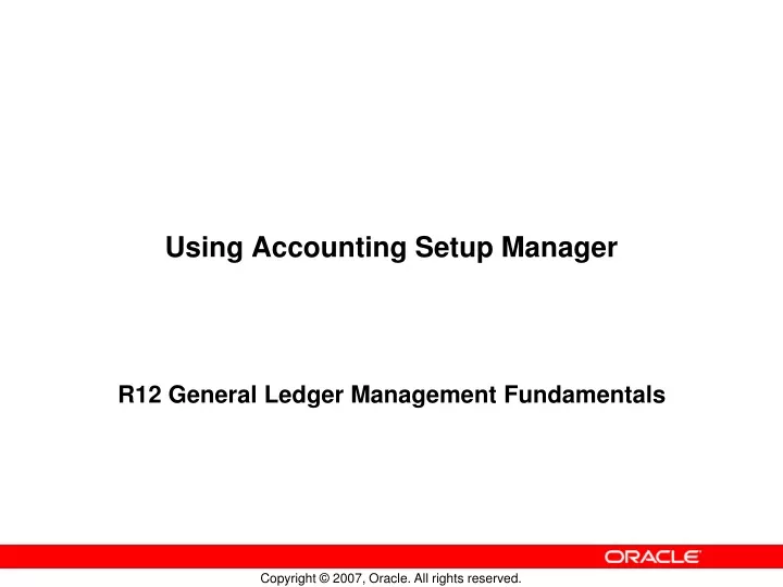 using accounting setup manager