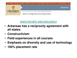 hendrix/education Arkansas has a reciprocity agreement with all states Constructivism