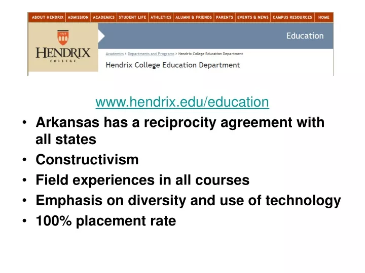 www hendrix edu education arkansas