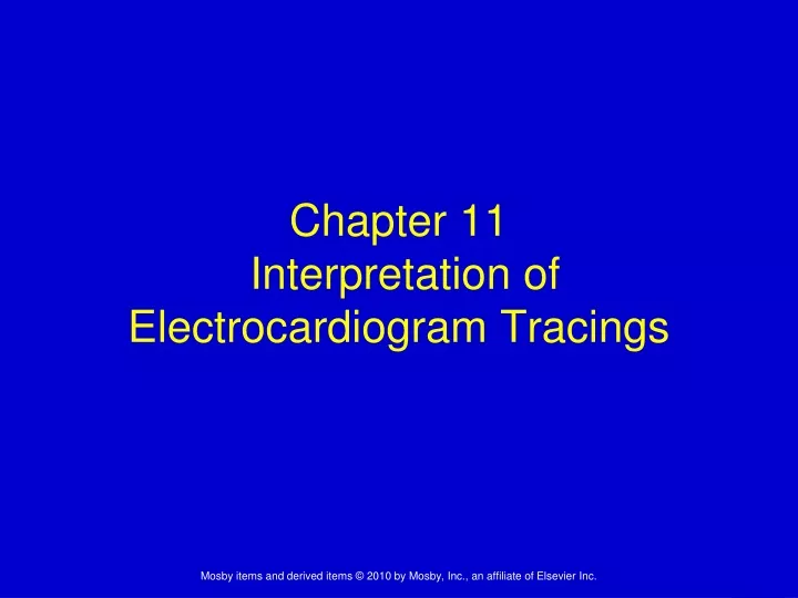 chapter 11 interpretation of electrocardiogram tracings