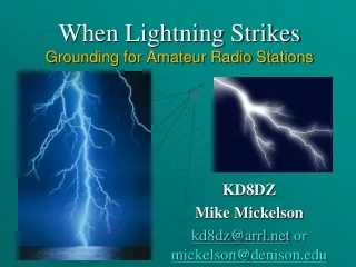 When Lightning Strikes Grounding for Amateur Radio Stations