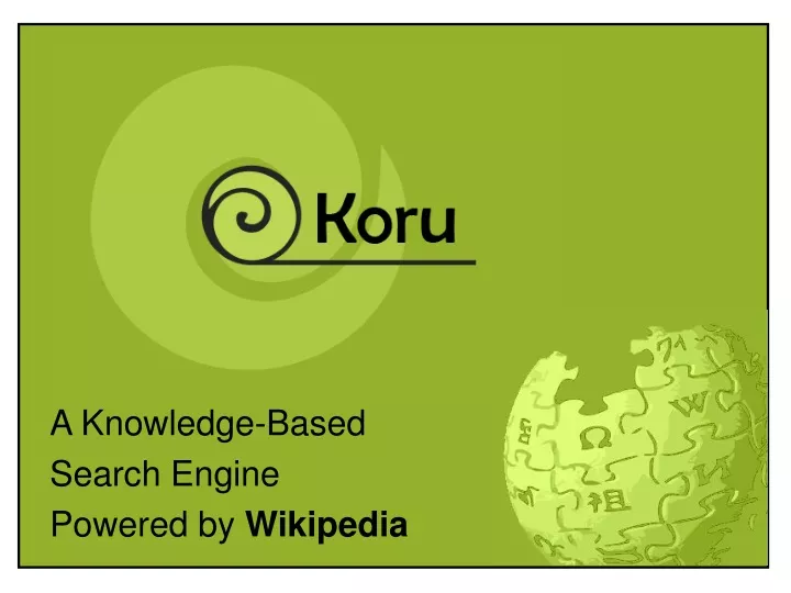 a knowledge based search engine powered by wikipedia