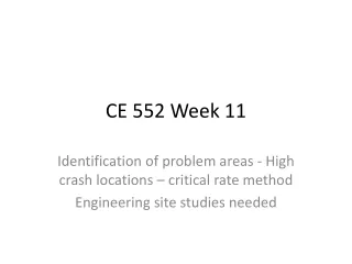 CE 552 Week 11