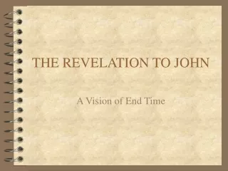 THE REVELATION TO JOHN