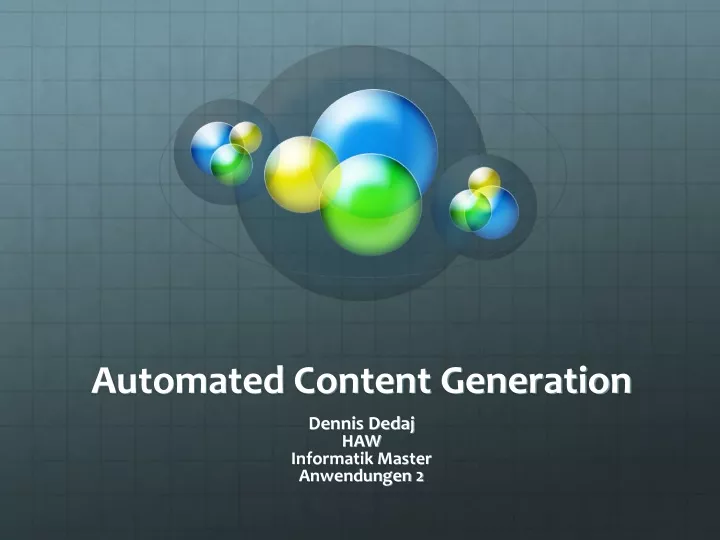 automated content generation