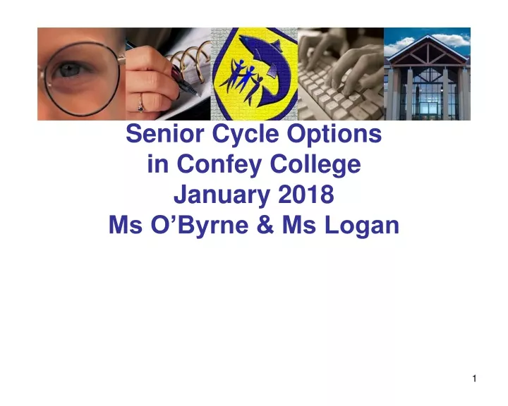senior cycle options in confey college january 2018 ms o byrne ms logan