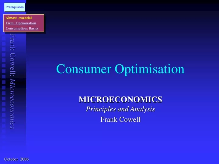 consumer optimisation