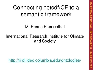 Connecting netcdf/CF to a semantic framework