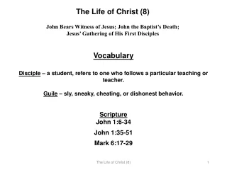 The Life of Christ (8)