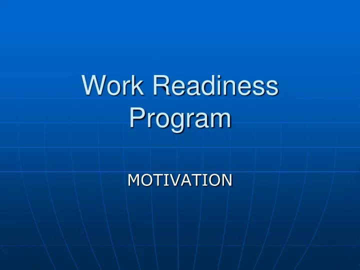 work readiness program