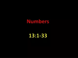 Numbers 13:1-33