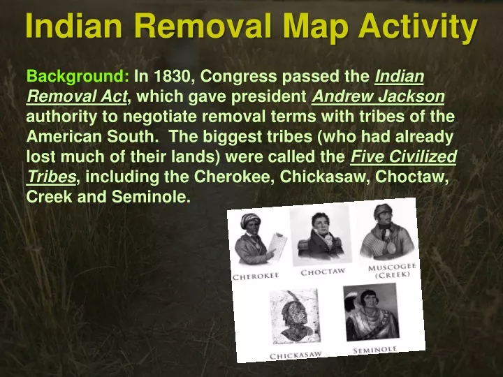 indian removal map activity