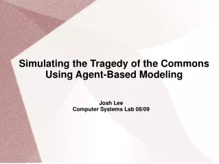 Simulating the Tragedy of the Commons Using Agent-Based Modeling