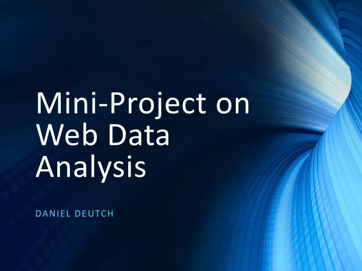 mini project on web data analysis
