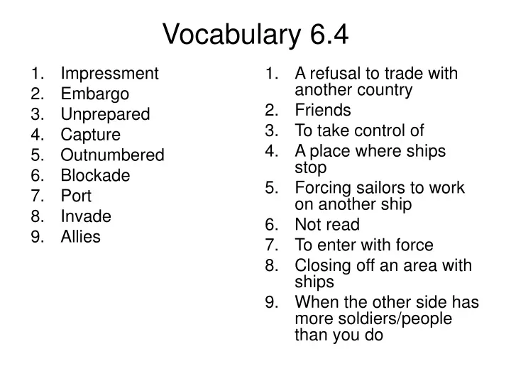 vocabulary 6 4