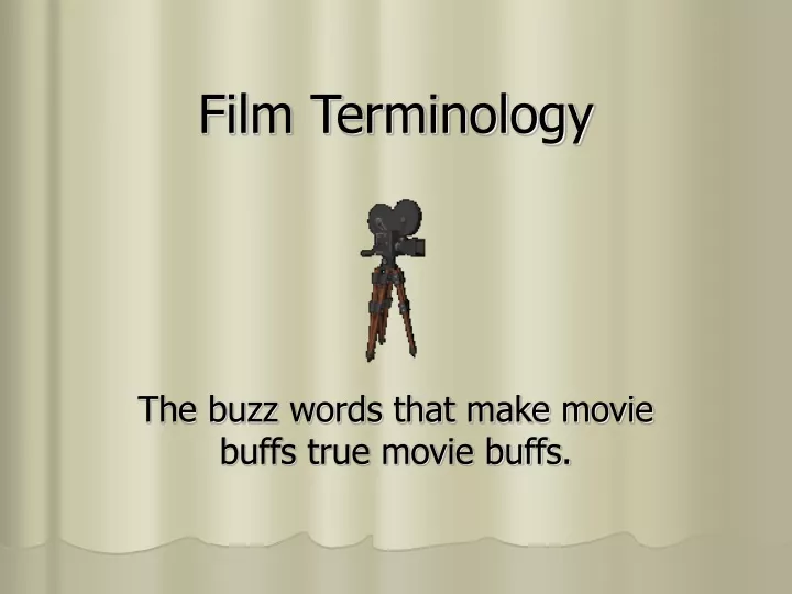 film terminology