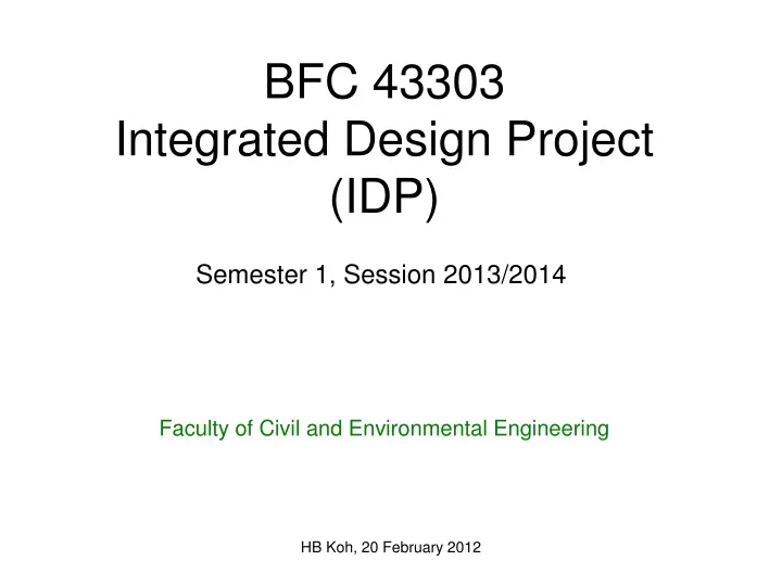 bfc 43303 integrated design project idp