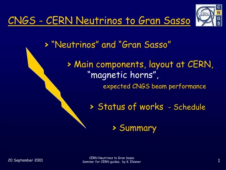 cngs cern neutrinos to gran sasso