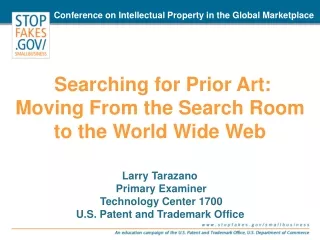 Searching for Prior Art: Moving From the Search Room  to the World Wide Web