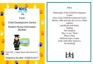 Forth  Child Development Centre Student Nurse Information Booklet