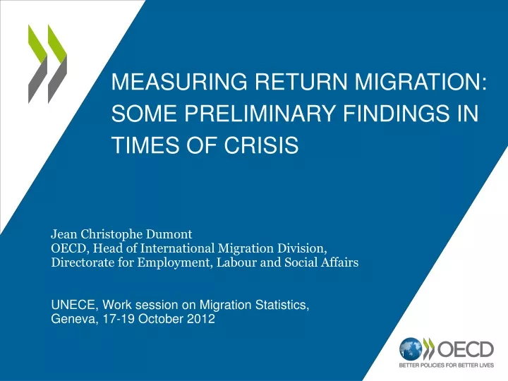 measuring return migration some preliminary findings in times of crisis