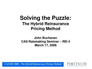 CAS RM 2008 – The Hybrid Reinsurance Pricing Method