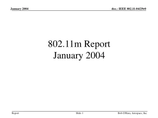802.11m Report January 2004