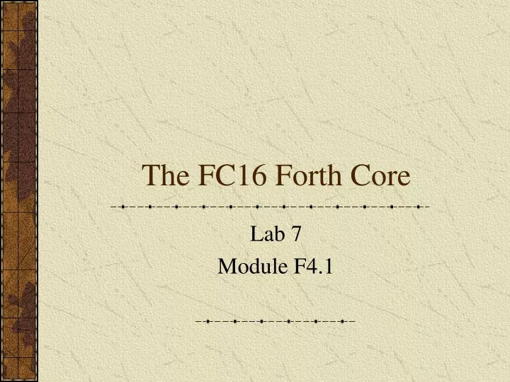 the fc16 forth core