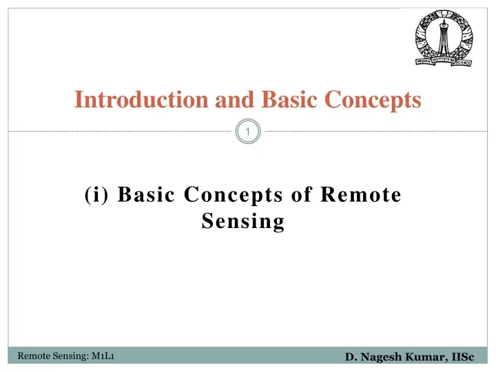 introduction and basic concepts