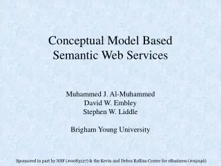 Conceptual Model Based Semantic Web Services