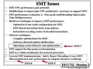 smt issues