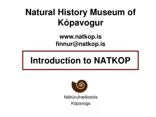 Introduction to NATKOP