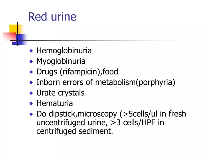 red urine