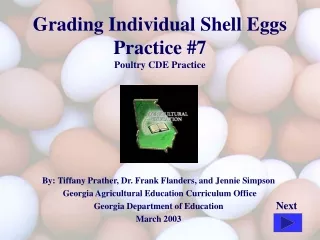 Grading Individual Shell Eggs Practice #7 Poultry CDE Practice