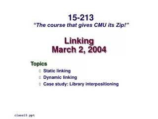 Linking March 2, 2004