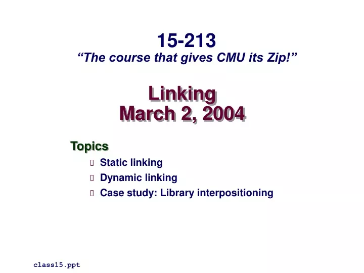 linking march 2 2004