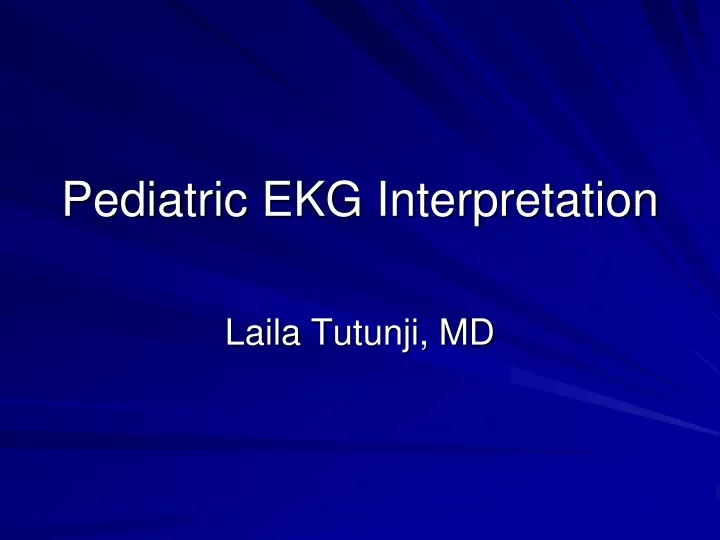 pediatric ekg interpretation