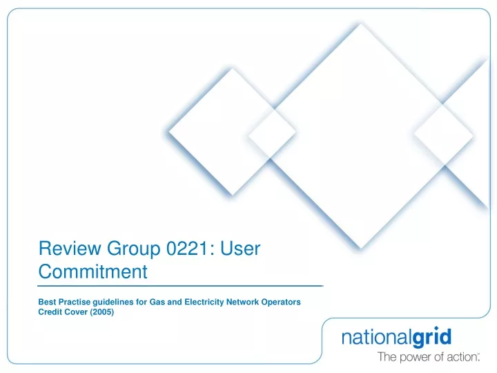 review group 0221 user commitment