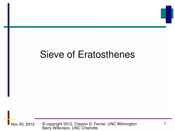 sieve of eratosthenes