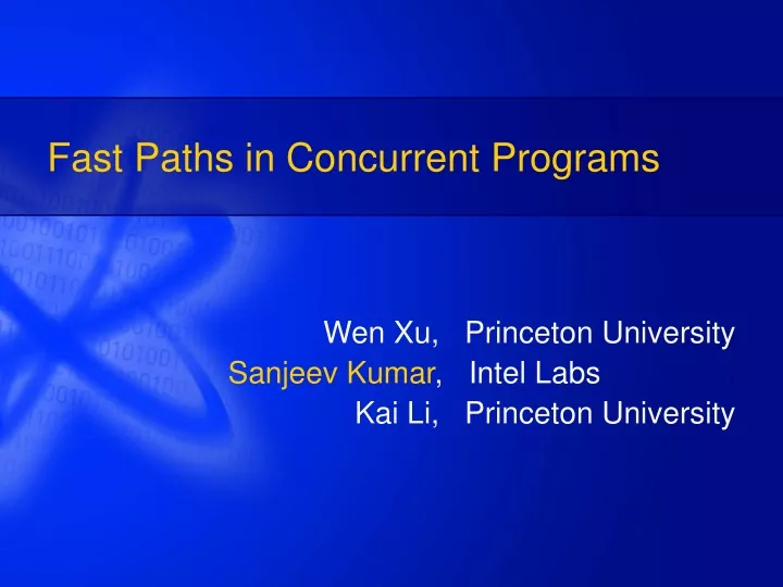 fast paths in concurrent programs