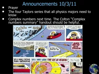 Announcements 10/3/11