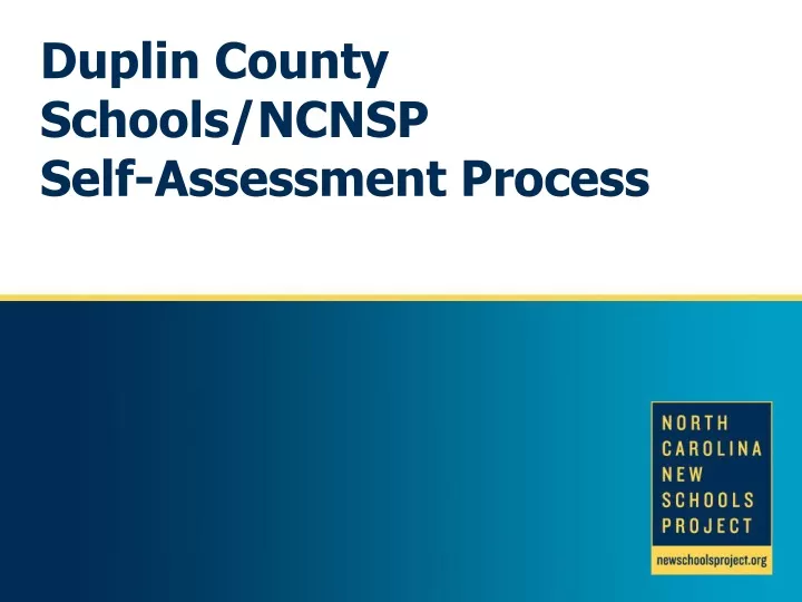 duplin county schools ncnsp self assessment process