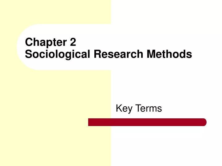 sociological research methods chapter 2