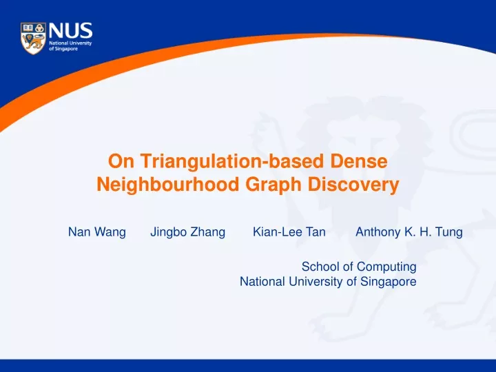 on triangulation based dense neighbourhood graph discovery